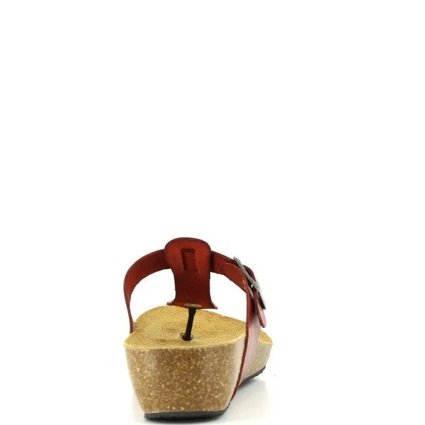 Plakton 241665 Red Wedge Sandals
