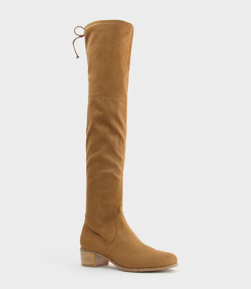 VERIN OTK Stretch Boot in Tawny Suede